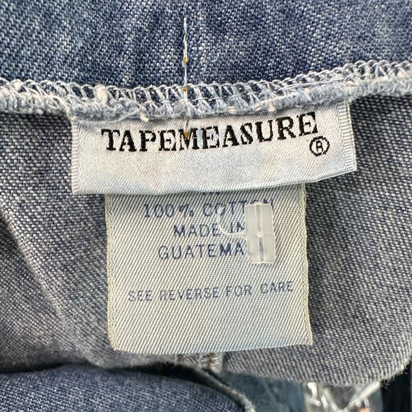 Tape Measure Short Dress WMNS M #D2090581T Light Wash Denim Blue Sleeveless Mini - Picture 5 of 6